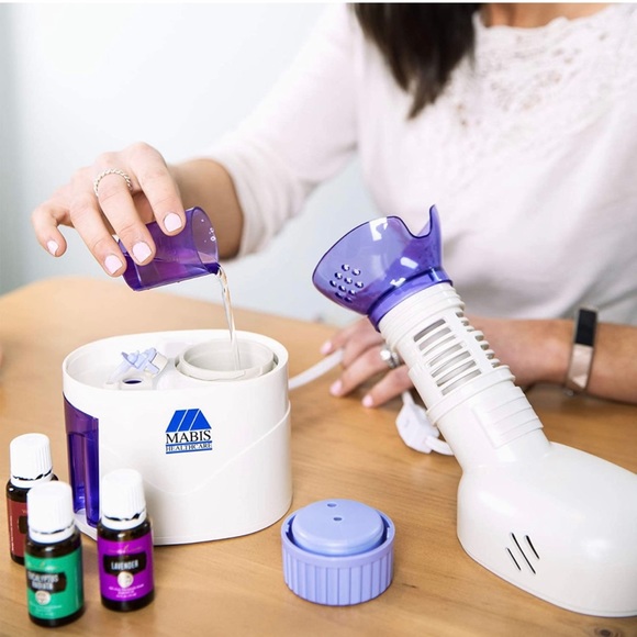 Mabis Personal Steam Inhaler Vaporizer with Aromatherapy Diffuser: Purple/White - Picture 7 of 11